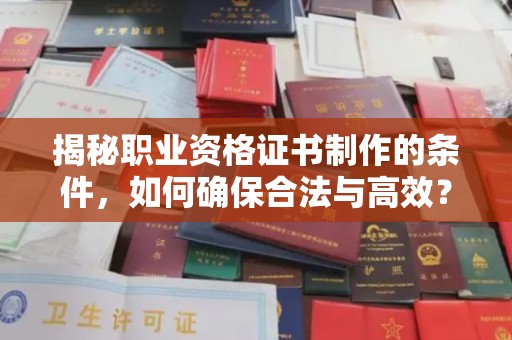 盐城揭秘职业资格证书制作的条件，如何确保合法与高效？