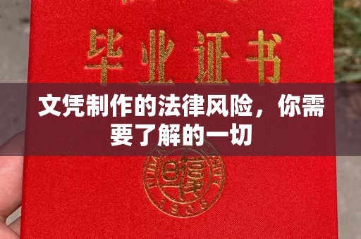 潮南文凭制作的法律风险，你需要了解的一切