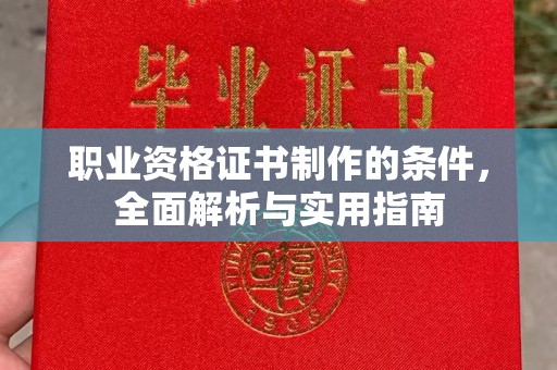 巴林右旗职业资格证书制作的条件，全面解析与实用指南